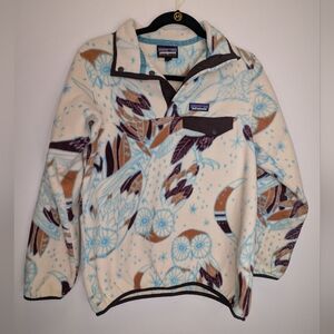 Rare Patagonia Women's XS Synchilla Snap T Fleece Pullover Owl Harvest Moon